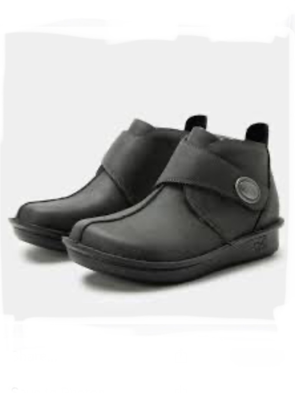 NWOB ALEGRIA Caiti Loam Matte Charcoal Black Ankle Boots Size 38 US 8-8.5